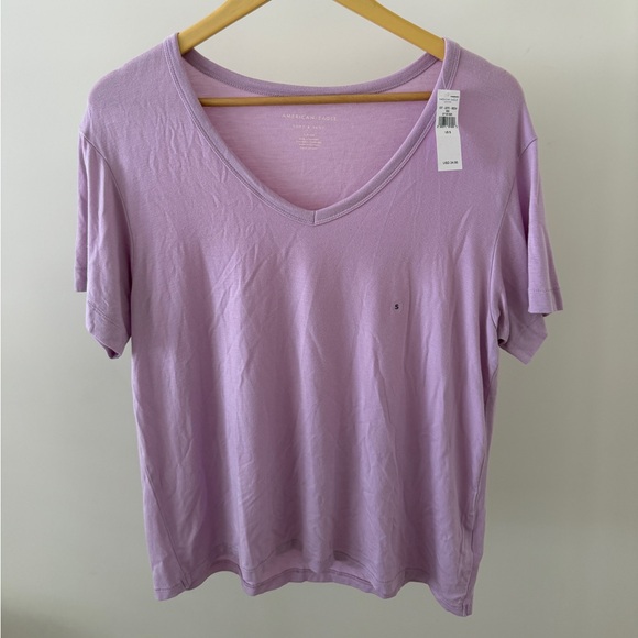 American Eagle Outfitters Tops - AE SOFT & SEXY VNECK Purple Size S NWT